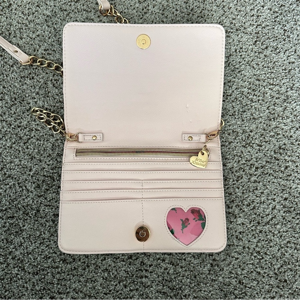 BETSEY JOHNSON Pink Sequin Bow Crossbody Matching Change Purse Set R $156 - Picture 8 of 16